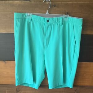 adidas Men's Turquoise Flat Front Shorts